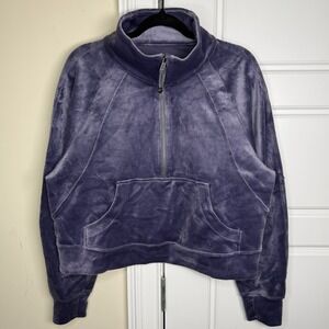 Lululemon Womens Size M/L Scuba Oversized Funnel Neck Half Zip Velvet Purple